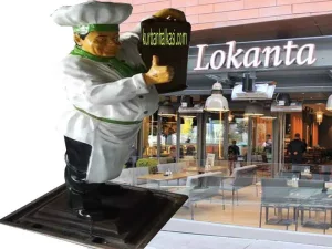 Restoran ve Kasap Tipi Karşılama Aşçı Heykeli