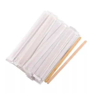 Kağıt Sargılı Ahşap Kahve Karıştırıcı Çubuğu 10.5 cm (100'lü)