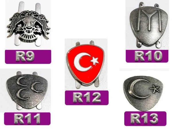 Rozetler-bileklik-schema2.jpg Geleneksel Ay-Yıldız / Bozkurt Baskılı Deri Bileklik - Detay Görsel 4