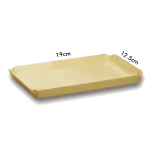 Dikdörtgen Doğal Ahşap Tabak 19x12.5 cm (10'lu Paket)