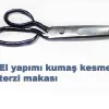 Terzi-makasi-kumas-bez-celik-makas-orta-boy-el-yapimi1.jpg El Yapımı Dövme Çelik Terzi Makası (Orta Boy)
