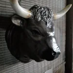 Dekoratif Boğa Büstü Duvar Rölyefi (50 cm) - Detay Görsel 6