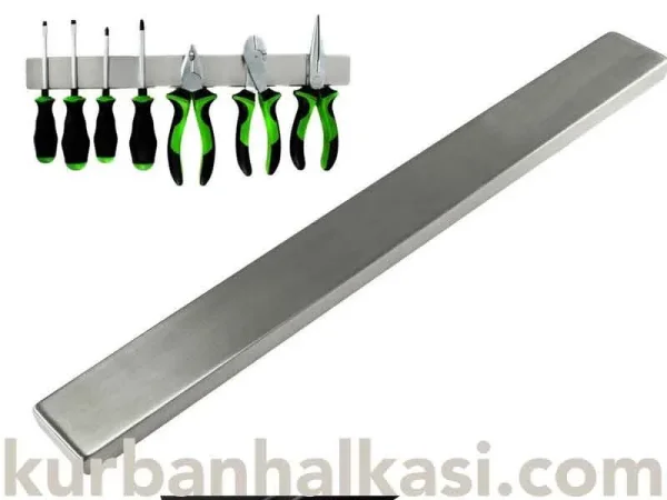 crom-duvar-miknatisi_3.jpg İnox Paslanmaz Çelik Manyetik Duvar Bıçak Tutucu - Detay Görsel 1
