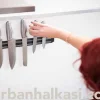 duvar_miknatisi_siyah_3.jpg Ahşap Gövdeli Güçlü Duvar Bıçak Tutucu Mıknatısı - Detay Görsel 3