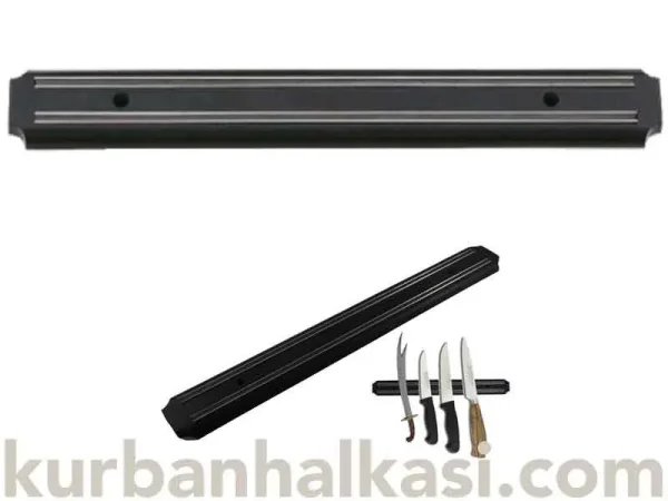 duvar_miknatisi_siyah_7.jpg Ahşap Gövdeli Güçlü Duvar Bıçak Tutucu Mıknatısı - Detay Görsel 5