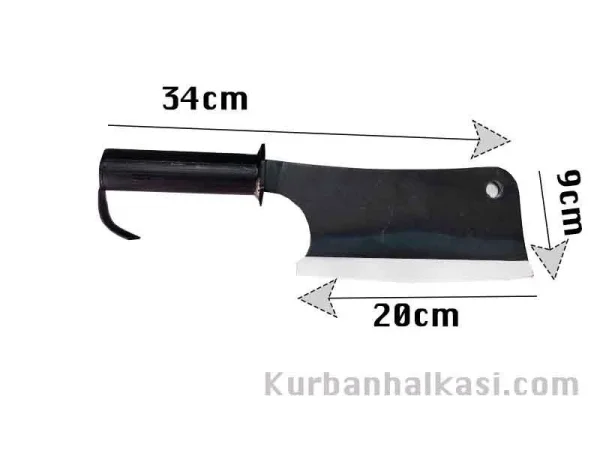 karbon-satir-en-boy.jpg Ağır Hizmet Karbon Çelik Kasap Satırı