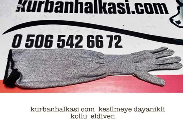 kesilmeye-dayanikli-kolu-eldiven1.jpg Kesilmeye Dayanıklı Uzun Kollu Kasap Kolluk Eldiveni - Detay Görsel 3