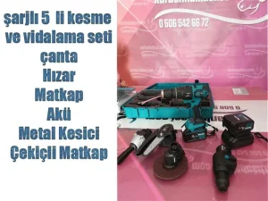 Çok Amaçlı 6'lı Şarjlı Usta Seti (Matkap, Taşlama, Somun Sıkma vb.)